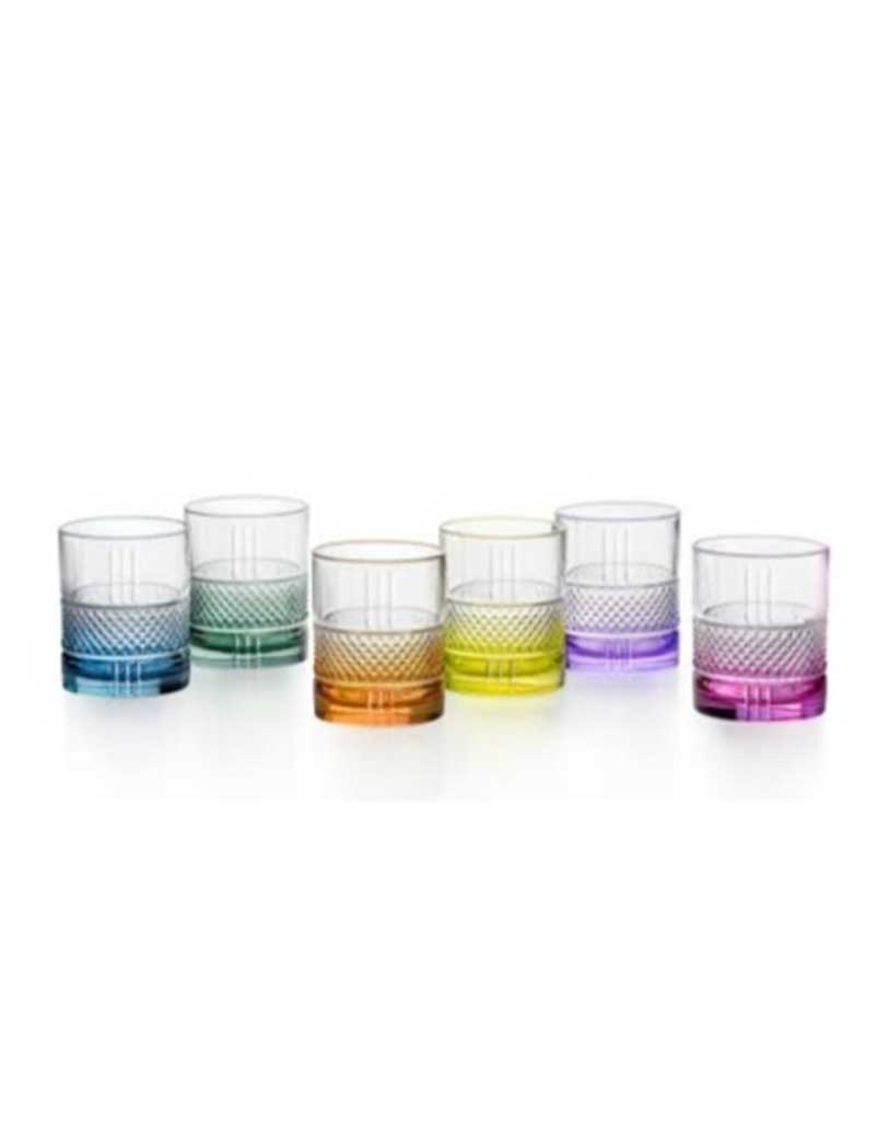 BRILLANTE Coloured DOF Tumbler 340ml Set Of 6 Pcs