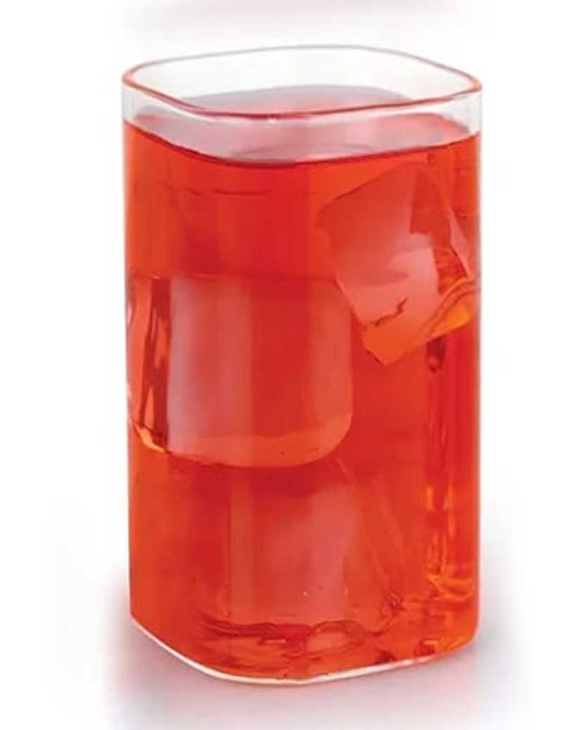 WATER Glass Square (Borosilicate)-20 300ml Set Of 6 Pcs