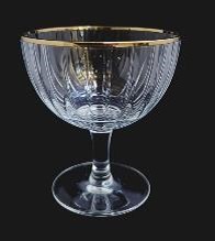 GOLD Rim Coupe Glass  200ml Set Of 6 Pcs
