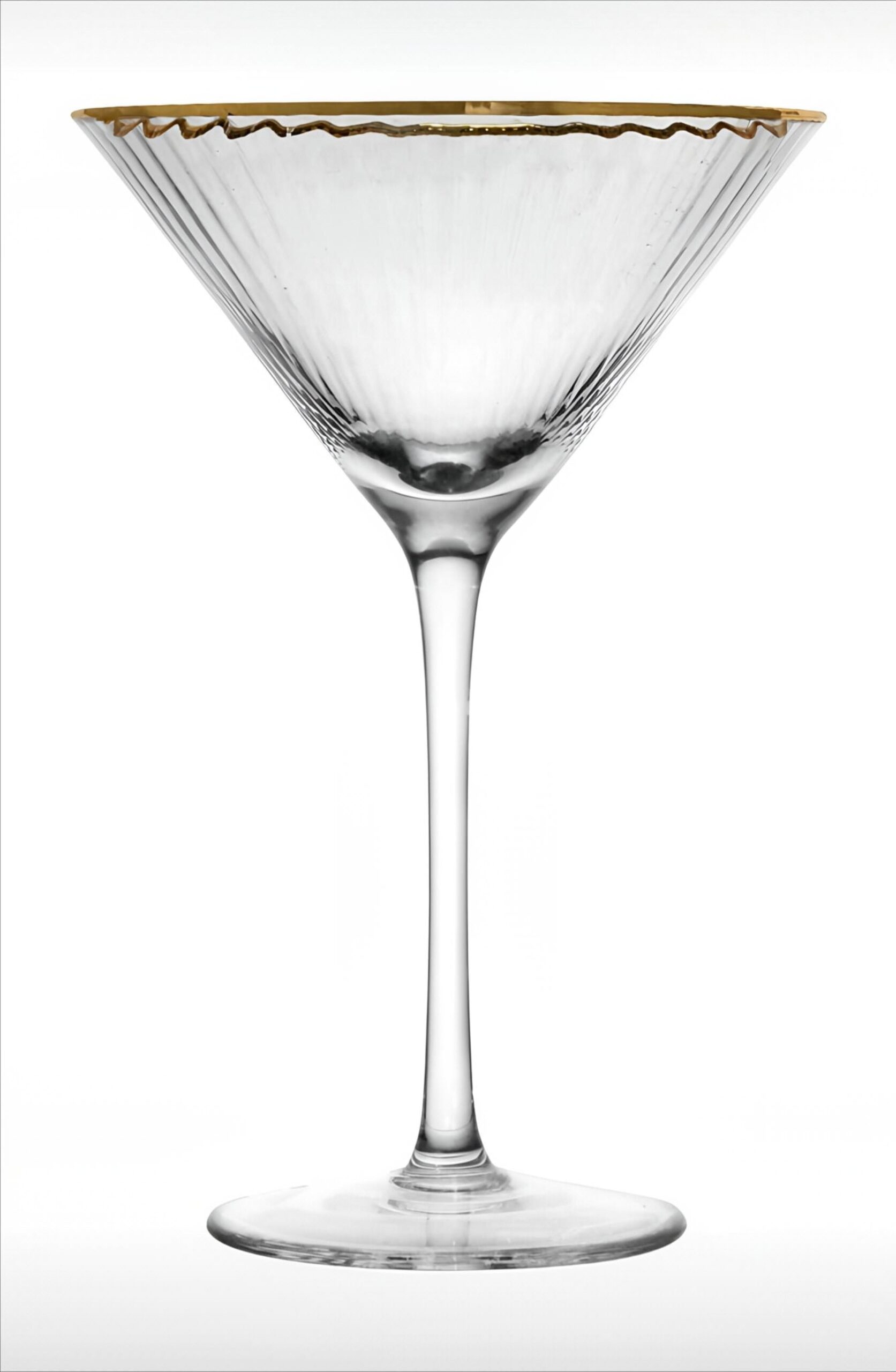 GOLD Rim Martini Glass  280ml Set Of 6 Pcs