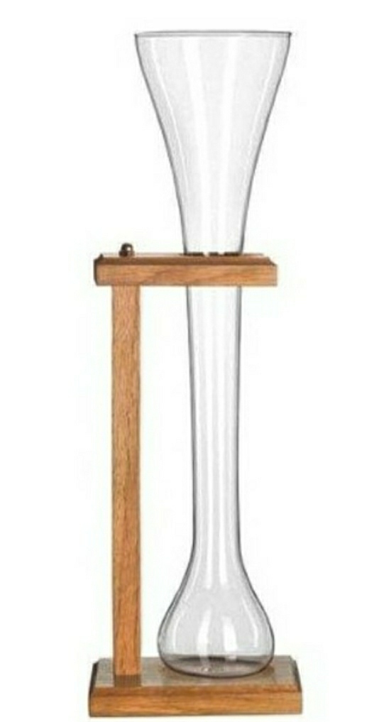 Borosilicate Big Half Yarg Glass With  Wooden Stand 1000ml 1 Pc