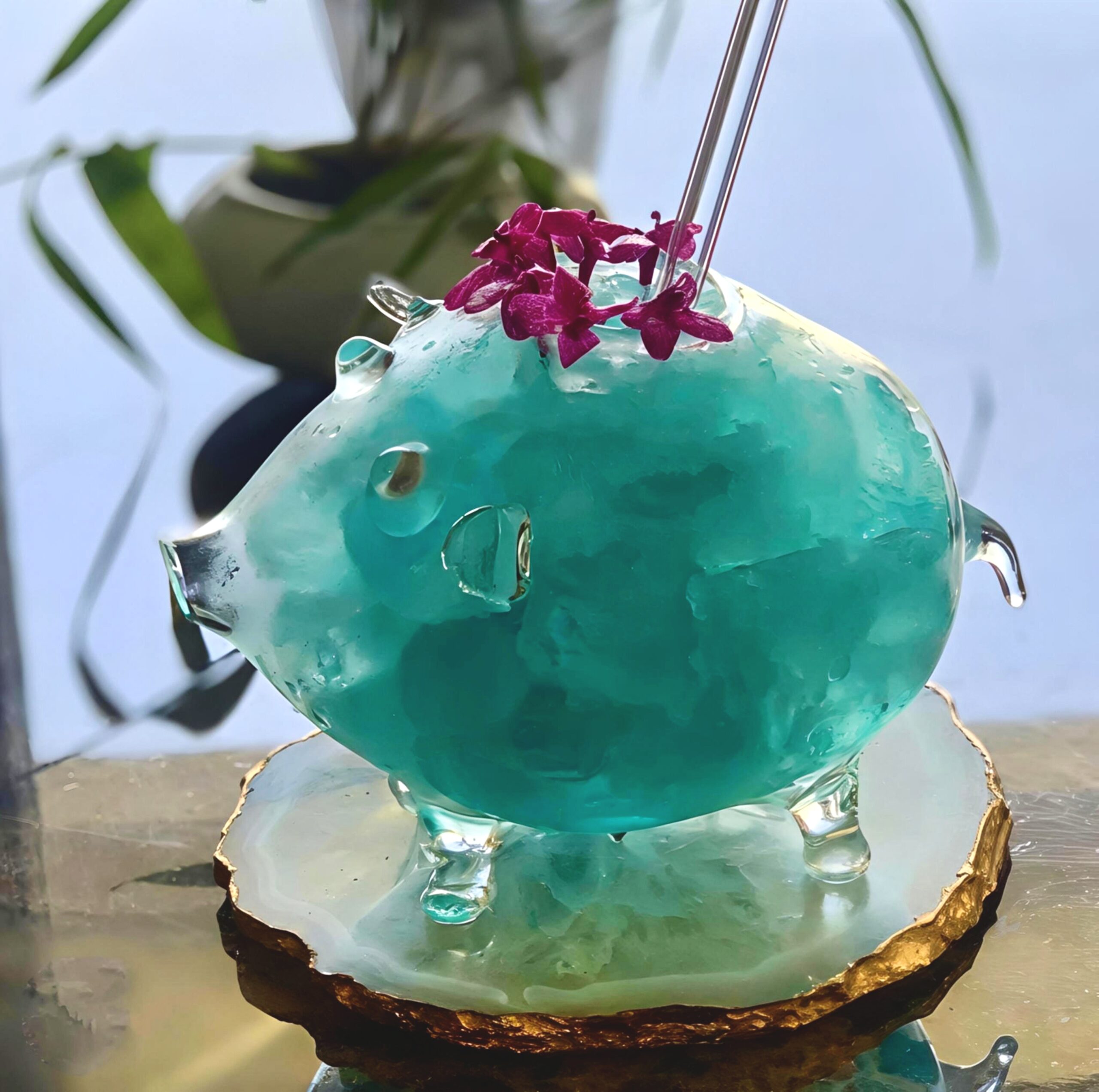 Cocktail Pig Shape Glass 250ml 1 Pc