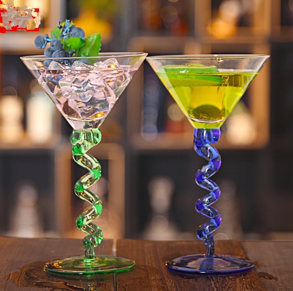 Funnel Stem Color Coil Glass 200ml 1 Pc