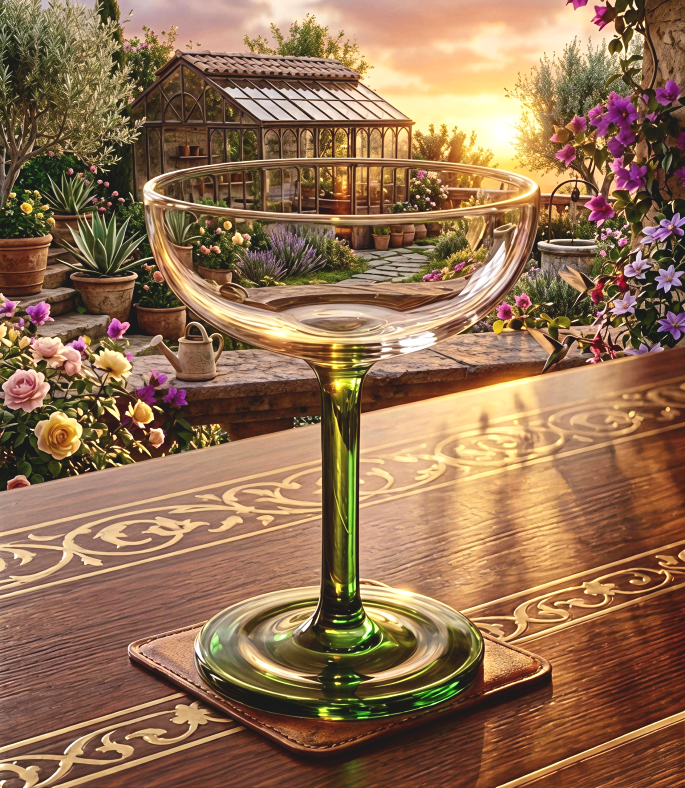 Green Stem Glass 250ml 1 Pc