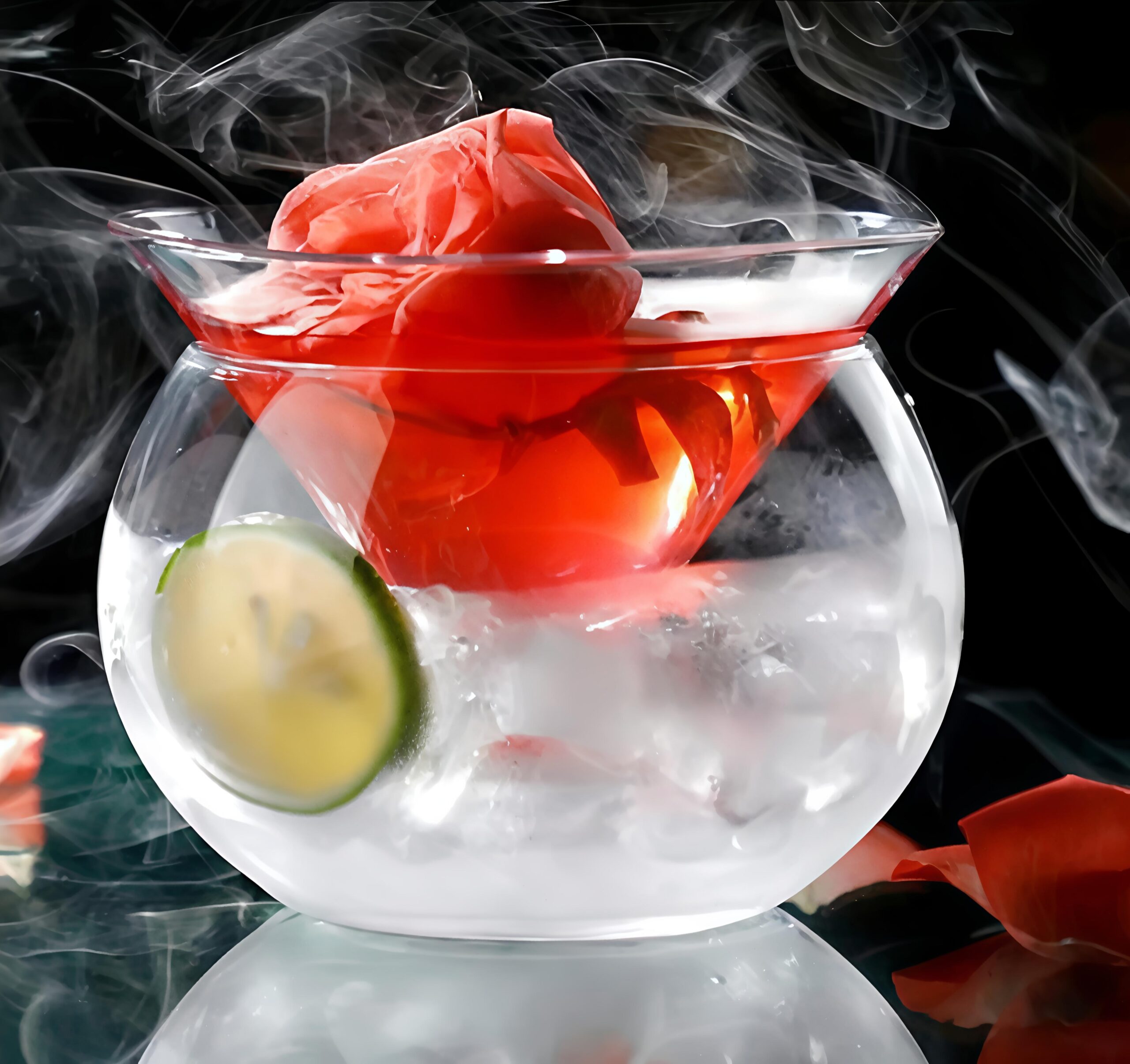Martini Chiller Glass Big 1PC Cone 1Pc Bowl 2Pc Set 350ml