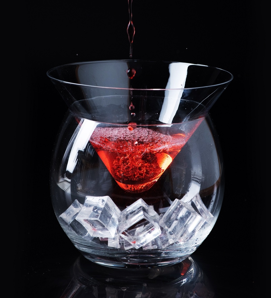Martini Chiller Glass 1PC Cone 1Pc Bowl 2Pc Set 200ml