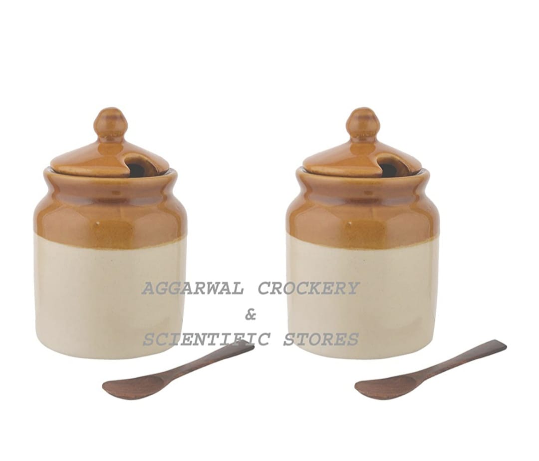 Pickle Jar 500 Gms With Wooden Spoon