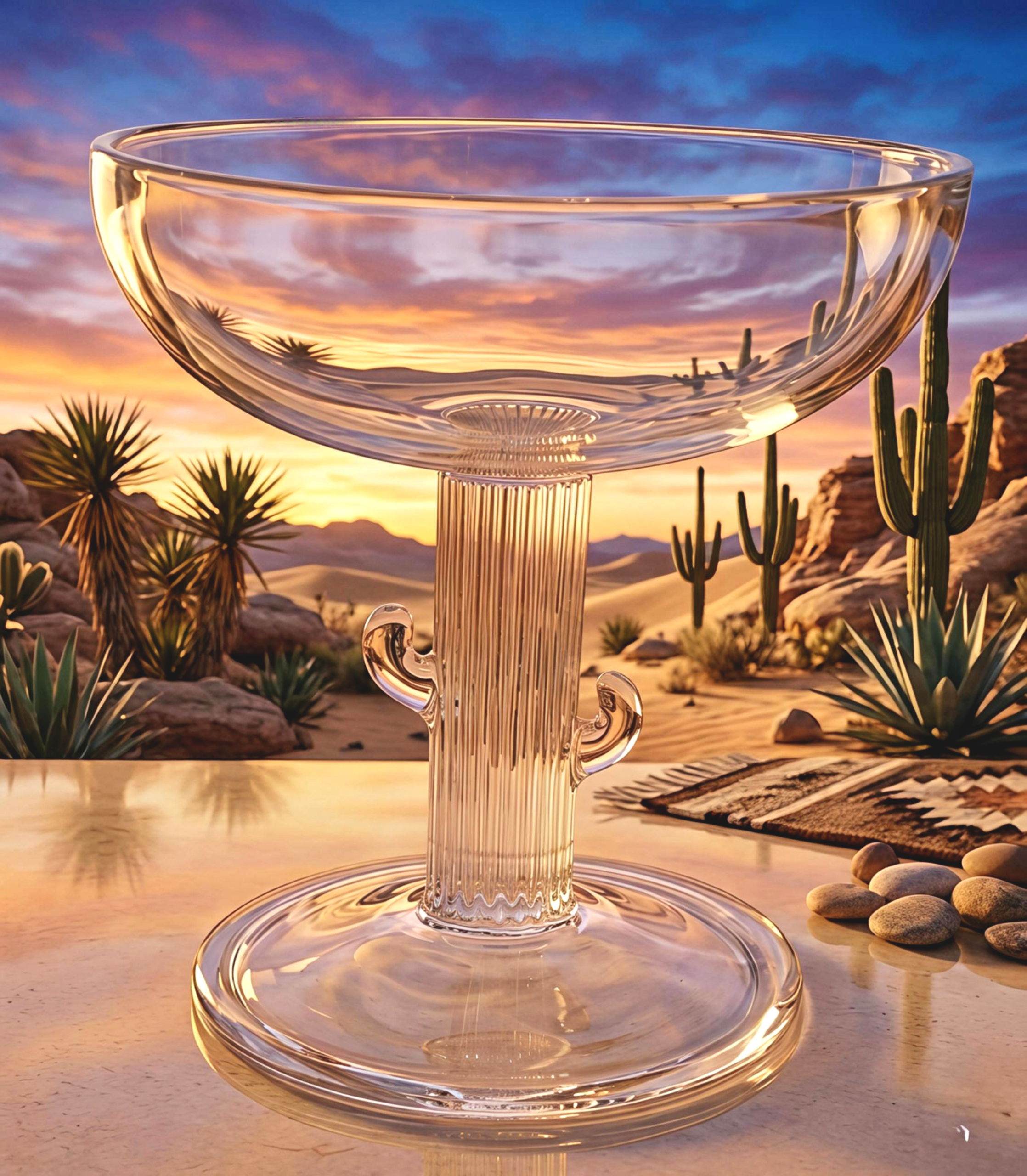 Stem Line Glass Cactus 280ml 1 Pc