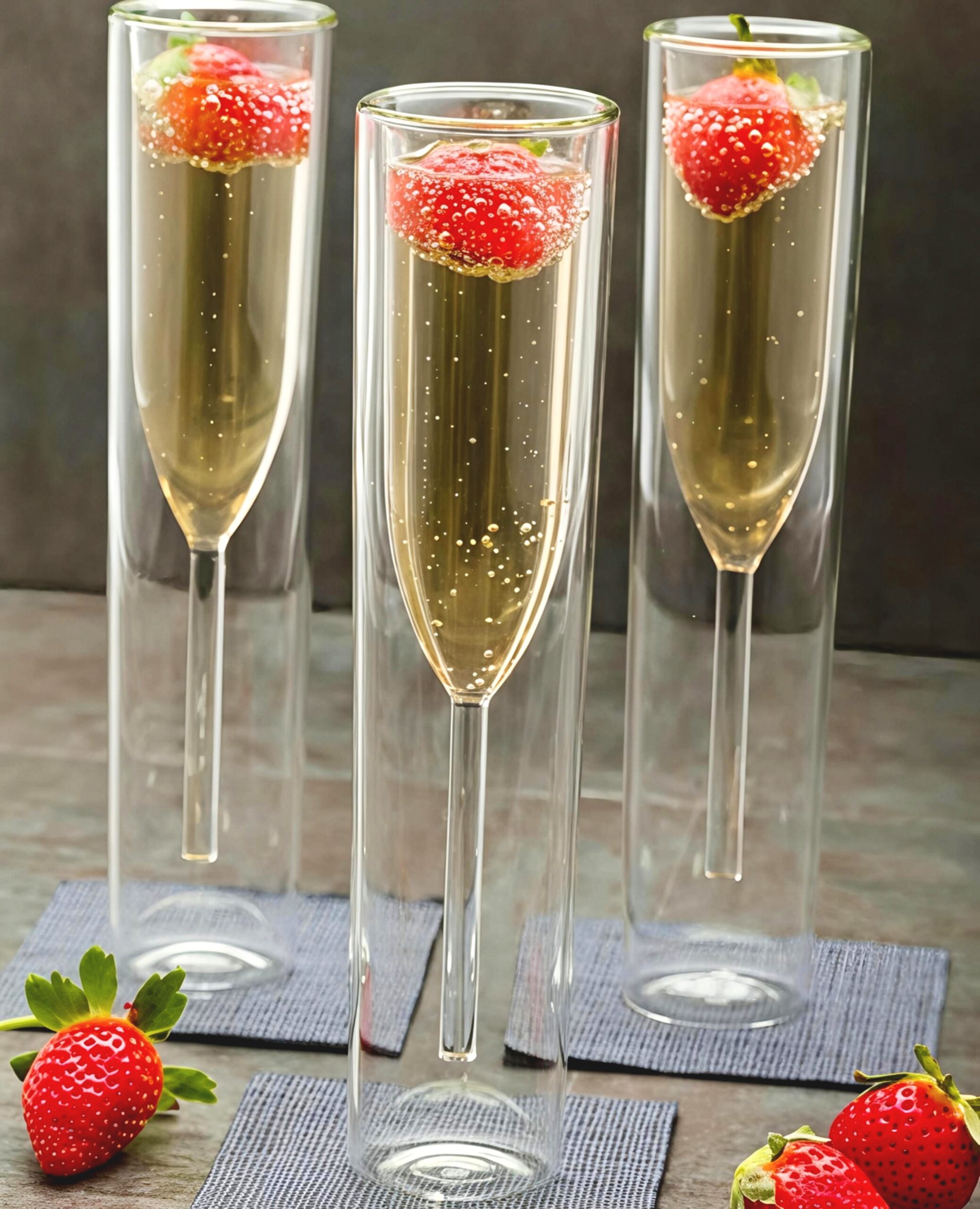 Double Walled Flute Glass 170ml 1 Pc